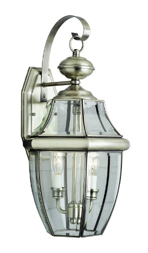 Trans Globe Lighting 4320 BN 2-Light Coach Lantern, Brushed Nickel