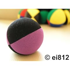 Jonglierball: HENRYS Beanbag Superior (Velours) 67mm, schwarz-lila