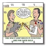 KNOTS Scouting Cartoon about the astronomy merit badge   10x10 Wall Clock
