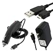 HTC EVO 4G Sprint Combo Rapid Car Charger + Home Wall Charger + USB Data Charge Sync Cable for HTC EVO 4G Sprint