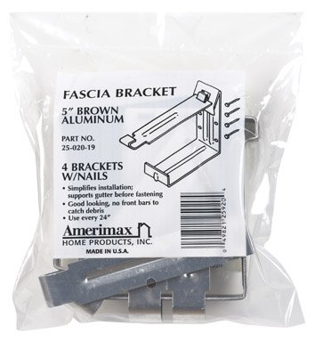 Amerimax1.5 in. H x 4 in. W x 5.5 in. L Brown Aluminum K Fascia Bracket