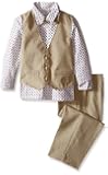 Perry Ellis Little Boys' Heather Poplin Vest Set