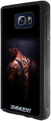 Microve Premium [Scratch Resistant] Divergent Black TPU Rubber Microve Case for Samsung Note 5.