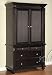 TV Armoire Stand with Cone Shaped Legs Dark Wenge Finish