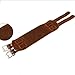 Brown 2 Layer Punk Belt Cow Leather Bracelet Wristband Cuff Bangle Gift for Men