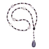 Mala for Inner Peace: Amethyst, Blue Lace Agate, and Charoite Prayer Beads