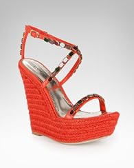 Gem Stone Raffia Espadrille Wedge