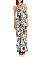 Aftershock Vestido Largo (Azul / Marrón)