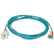 10Gb Fiber Optic Cable, ST/SC, Multi Mode, Duplex - 3 Meter (50/125 Type) - Aqua