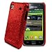 Sparkle Glitter Hard Case Cover For Samsung Galaxy S i9000 + Screen Protector-Rot