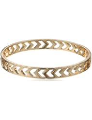 Kensie Gold-Plated Chevron Bangle Bracelet, 8.63"