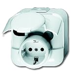 Busch-Jaeger 3118WSKS FI-SCHUKOMAT SCHUKO Steckdose Mit eingebautem Fehlerstrom-Schutzschalt 3118 WSKS