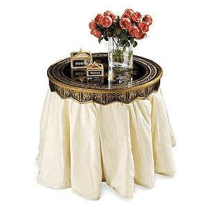 Classical Reverse Painting on Glass Table Topper - Black - Frontgate