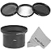 Adapter and Filter Kit for FUJIFILM FinePix S Series (S1600, S1700, S1730, S1770, S1800, S1850, S1880, S2500HD, S2550HD, S2600HD, S2700HD, S2800HD, S2900HD, S2950, S2990) - Includes: 72MM 3 Pcs Filter Kit (UV, CPL, ND) + 2 Part Lens Adapter Tube w/ 58MM and 72MM Filter Mount + Premium Microfiber Cleaning Cloth