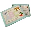 Cavallini Boxed Magnets Set: French Alphabet Cue Cards, set of 26 Vintage Style Magnets