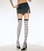 Leg Avenue Women's Nylon Striped Stockings, Black/White, One Size