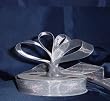 Sheer Organza Ribbon Mono Edge - 3/8" - 25 Yards (75 FT) - Silver