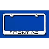Auto Gold LFPONEC Engraved Chrome License Plate Frame, Pontiac by Au-tomotive Gold