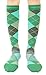 Men/Women Knee High Compression Socks Medium Argyle Green