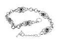 Sterling Silver Dark Blue Sapphire Celtic Knot Bracelet