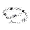 Sterling Silver Dark Blue Sapphire Celtic Knot Bracelet