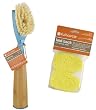 Full Circle Suds Up Dish Brush with Bamboo Handle and Soap Dispenser with Bonus 2 Pack Sponge Refills