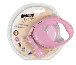 Avenue Design Retractable Tape Leash for Dogs, Pink, Medium, 16 Feet
