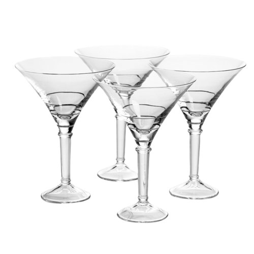 Nautica Sloane Square 8-Ounce Martini Glass, Set of 4