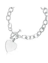 Heart Toggle Bracelet in Silver