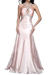 Sexy Sheath Open-Back  Natural   Waistline Charmeuse/Satin Evening Dress  With Rhinestones
