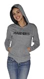 NFL Women's Oakland Raiders Tried and True Hoody (Heather Grey, Medium)