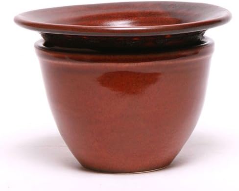 Emerson Creek Stoneware 2 Piece African Violet Flower Pot, Made in the USA (Copper Clay)