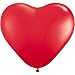 6" Red Heart Balloons (100 ct) (100 per package)