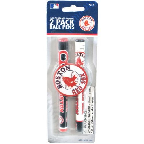 MLB Boston Red Sox 2pk Fat Ball Pens Reverse Blister Card