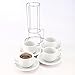 Home Chord Bar Espresso Cups And Saucers Set Stackable Demi Cup And Saucer Set, White