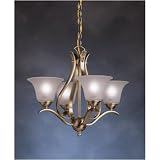 Antique Brass Four Light Chandelier