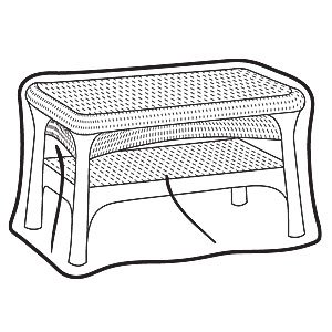WeatherWrap Wicker Coffee Table Cover, Green