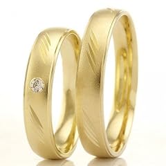 Eheringe Trauringe Gold 585 Gelbgold mit Brillant (Paarpreis)