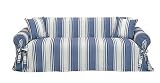 Classic Slipcovers Printed Classic Stripe Canvas Pillow, Blue