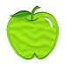 Aufn�her B�gelbild Aufb�gler Iron on Patches Applikation gr�ner Apfel Kinder Baby S�ss