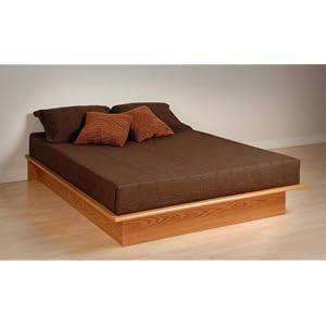 Oak Queen Platform Bed By Prepac