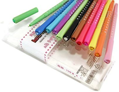Nyashi - Cute Kawaii Stationery Set of 12 Color Gel Pens, 6 Sheets of Cat Stickers, 4 Cat Notepads