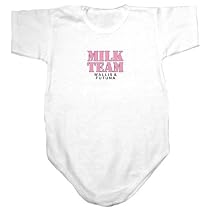 BABY BODYSUIT WHITE " MILK TEAM WALLIS & FUTUNA " 0 - 3 Months