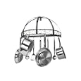 Innova Classicor Wrought-Iron Semicircle Pot Rack, Black Enamel