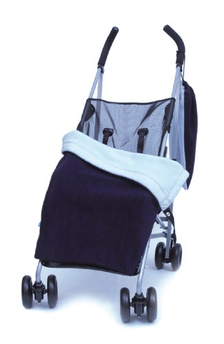 Stay-put Buggy Blanket - Reversible Navy / Sky Blue Picture