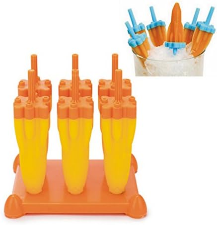 ULATREE Frozen Ice Cream Ice Tray Mold Six Cell Pop Mold Popsicle Maker Lolly