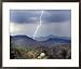 Lightning Strikes in the High Desert North of Phoenix, Ariz. Framed Photographic Poster Print, 26x22