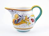 Hand Painted Italian Ceramic Vasella Pitcher Raffaellesco - Handmade in Deruta