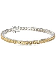 Sterling Silver Genuine Tennis Bracelet, 7.25"