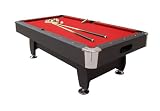 8 ft Billard Tisch, 8 Fuß Pool Billardtisch rot mit Zubehör